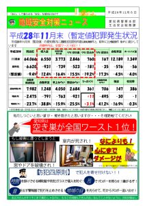 H28-58-Ｈ28年11月末（暫定値）犯罪発生状況　１